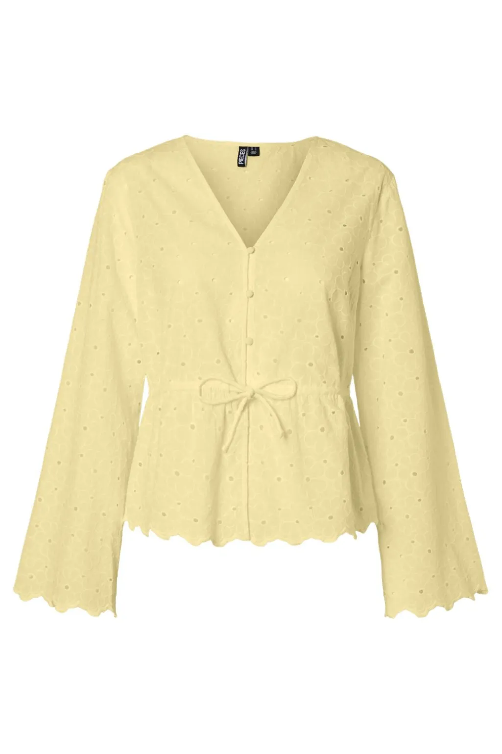 Pcarmorine Ls Embroderi Top