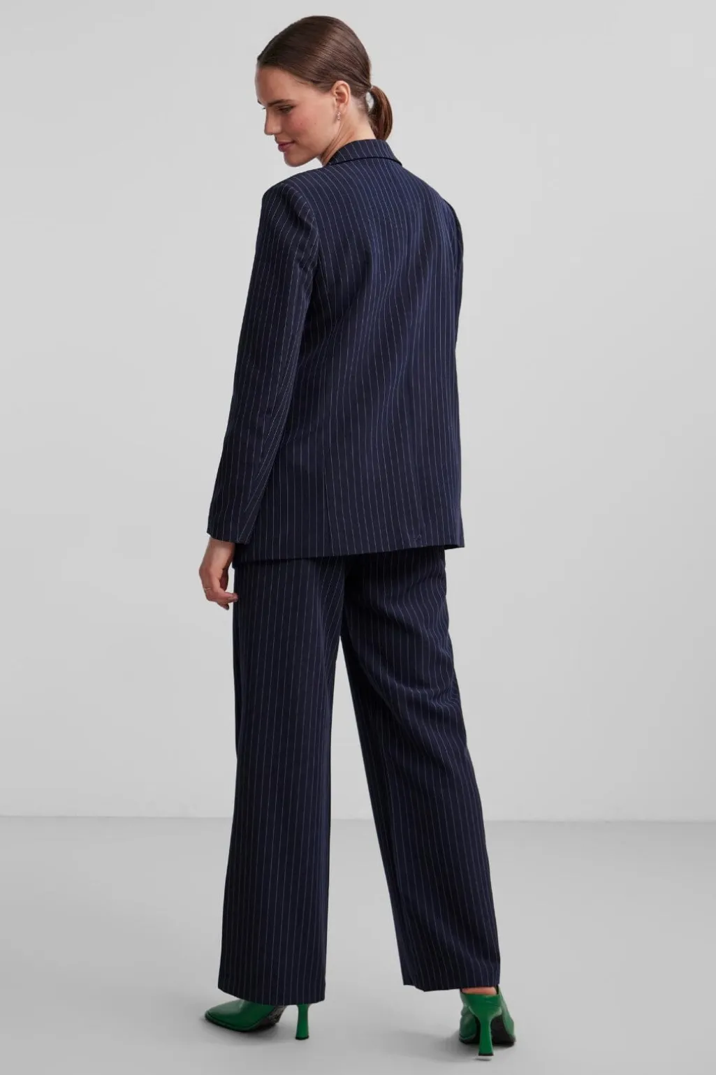 Pcbossy Ls Loose Striped Blazer Noos
