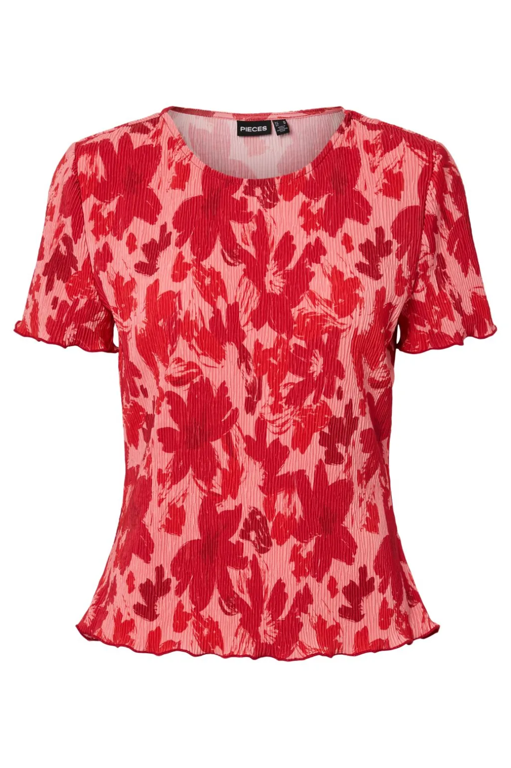 Pcflora Ss O-Neck Top Msa