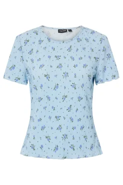 Pcflora Ss O-Neck Top Msa