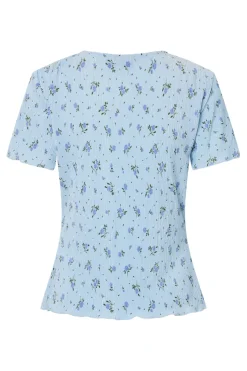 Pcflora Ss O-Neck Top Msa