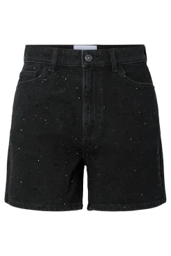 Pcgabi Rhinestone Denim Shorts