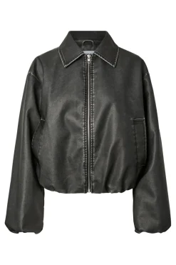 Pcgiselle Wash Coated Bomber Jacket