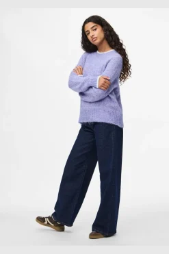 Pcivy Ls O-Neck Contrast Knit
