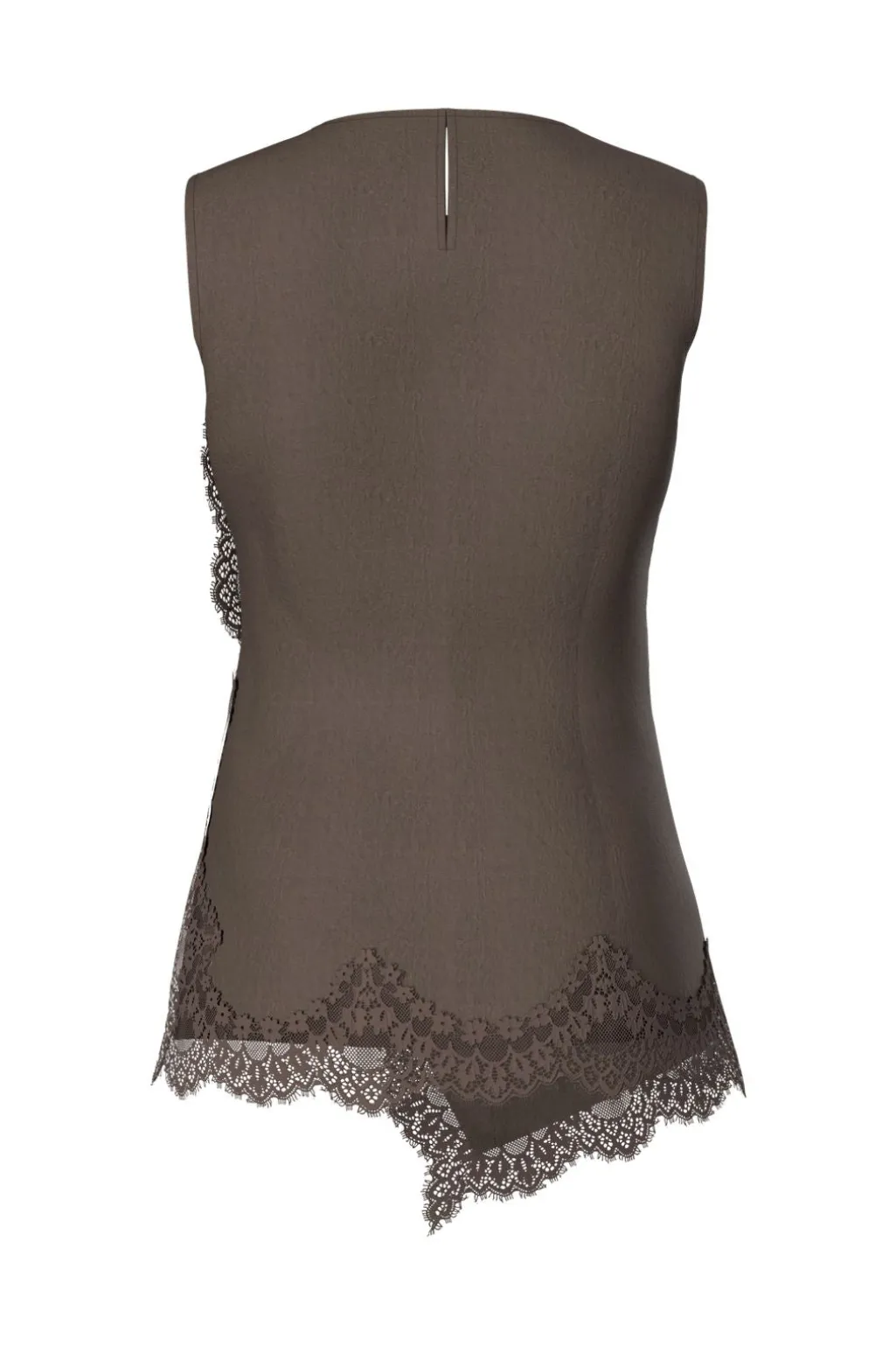Pcjolivia Sl Asymetric Lace Top