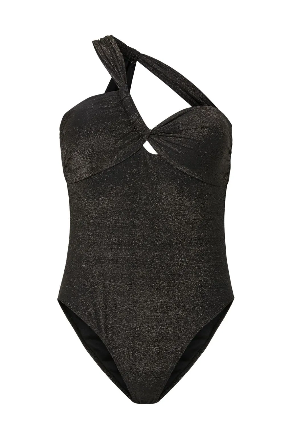 Pclaomi Lurex One Shoulder Swimsuit