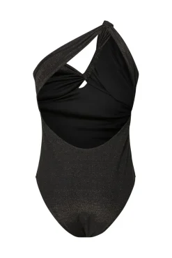 Pclaomi Lurex One Shoulder Swimsuit