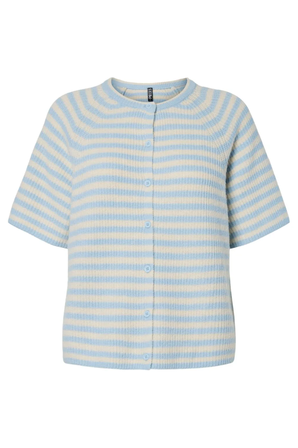 Pcmalou Ss O-Neck Stripe Cardigan Pwp