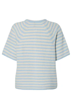 Pcmalou Ss O-Neck Stripe Cardigan Pwp