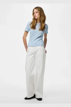 Pcmarie Ss O-Neck Poin Top