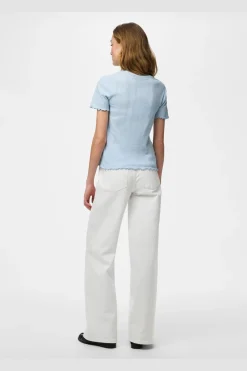 Pcmarie Ss O-Neck Poin Top
