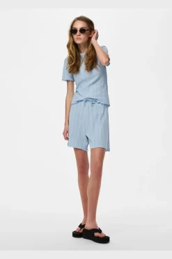 Pcmarie Ss O-Neck Poin Top