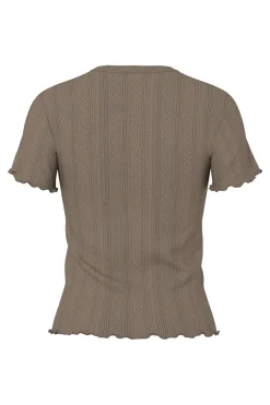 Pcmarie Ss O-Neck Poin Top