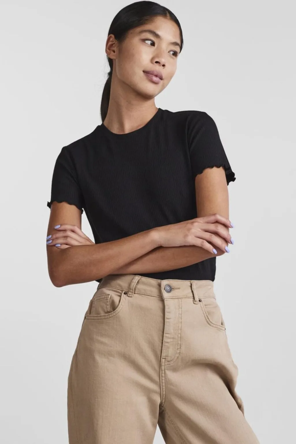 Pcnicca Ss O-Neck Top