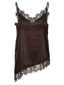 Pcnomi Strap Satin Lace Top