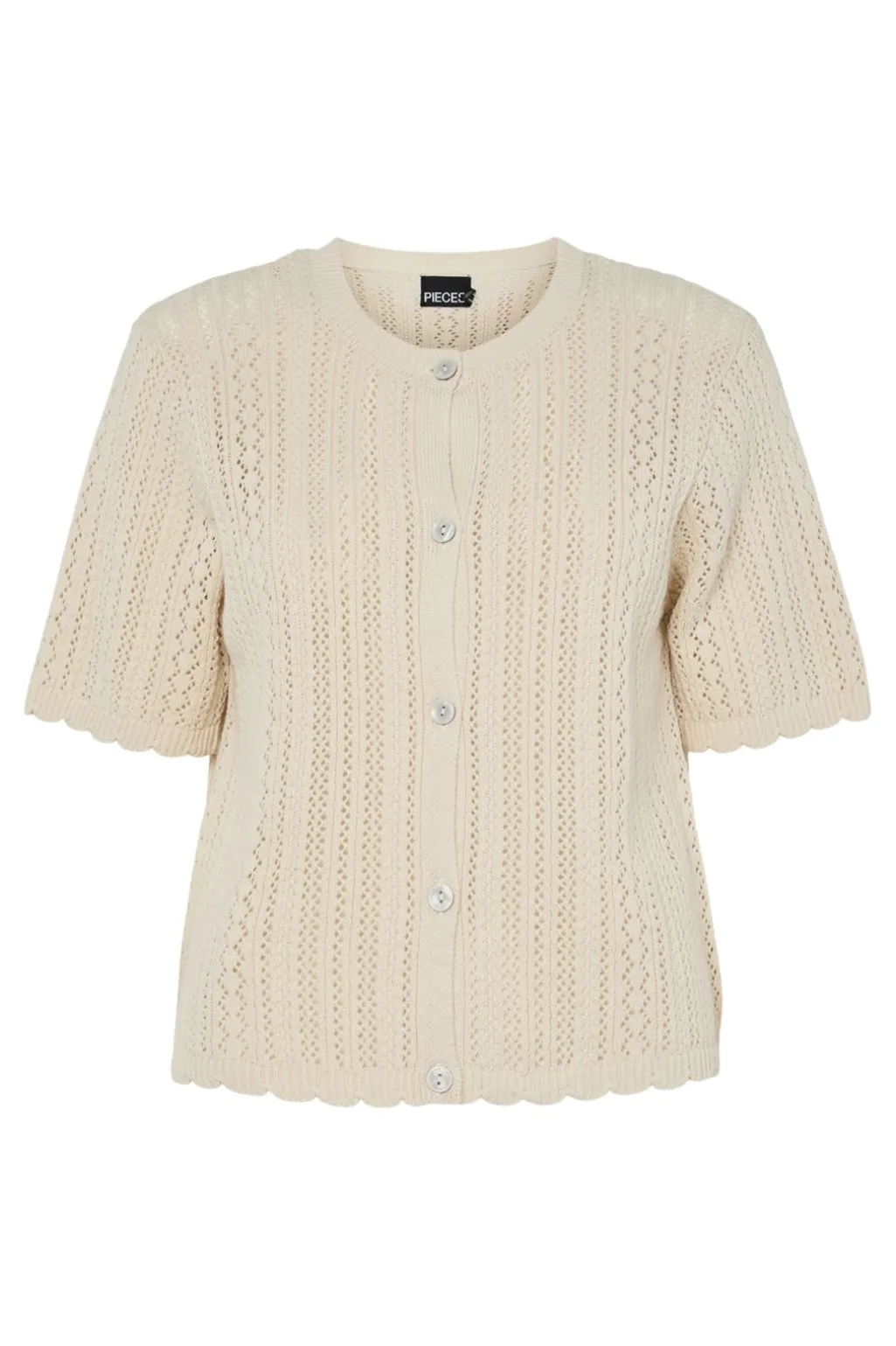 Pcnuka Ss O-Neck Knit Cardigan
