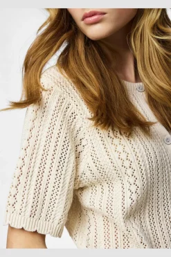 Pcnuka Ss O-Neck Knit Cardigan