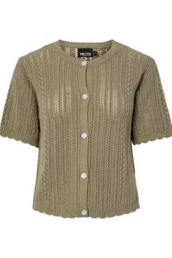 Pcnuka Ss O-Neck Knit Cardigan