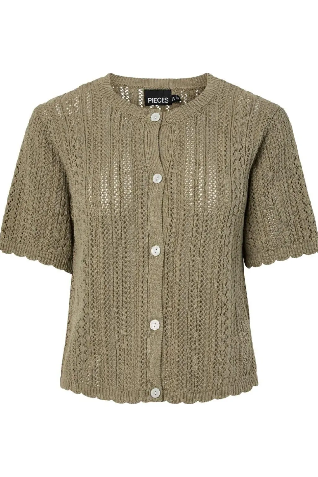 Pcnuka Ss O-Neck Knit Cardigan