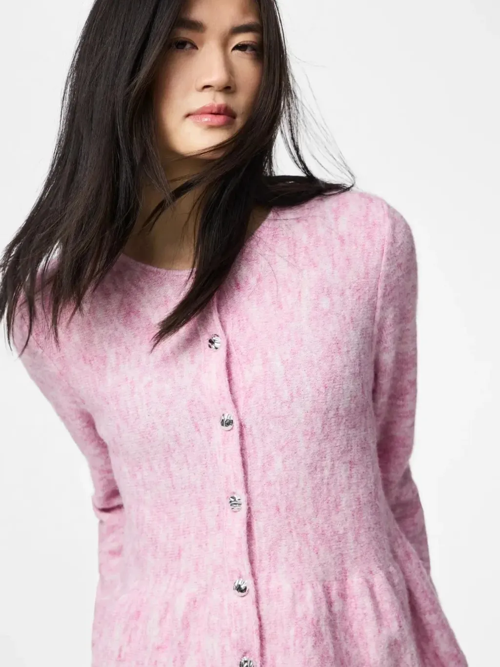Pcpinge Ls O-Neck Knit Cardigan
