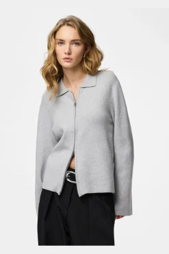 Pcraja Ls Zip Knit Cardigan