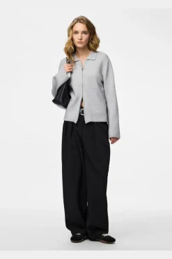 Pcraja Ls Zip Knit Cardigan