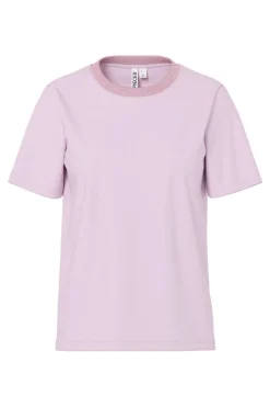 Pcria Ss Lurex Neck Tee