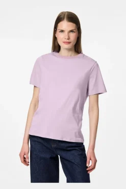 Pcria Ss Lurex Neck Tee