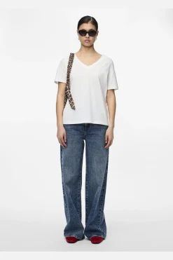 Pcria Ss V-Neck Solid Tee