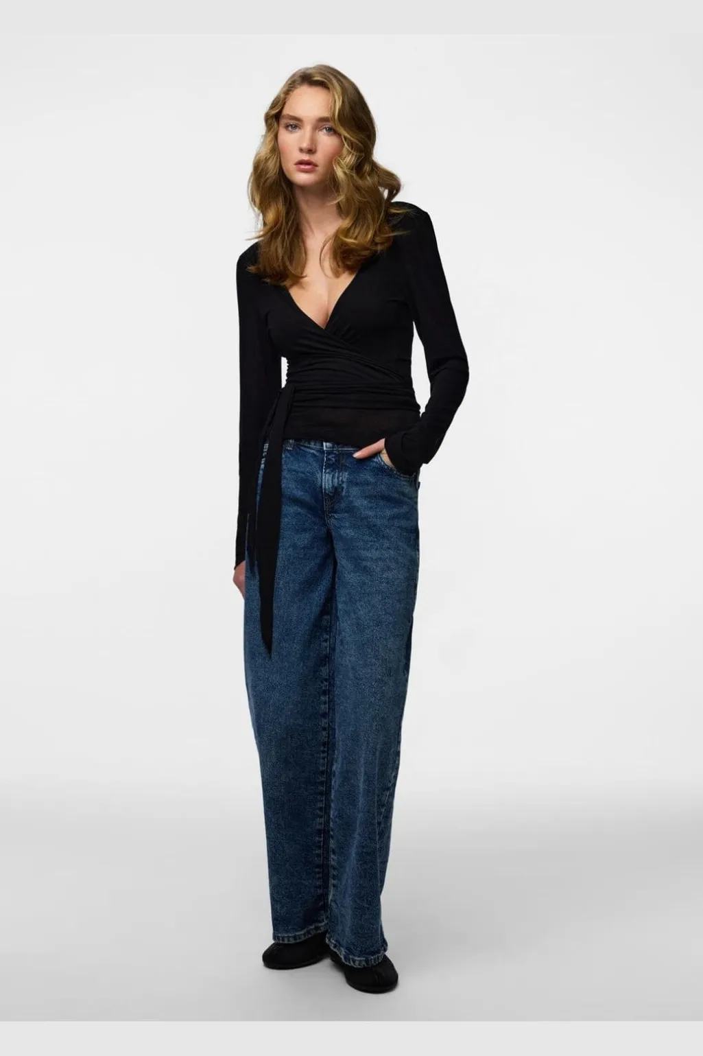 Pcroya Ballerina Ls Wrap Top