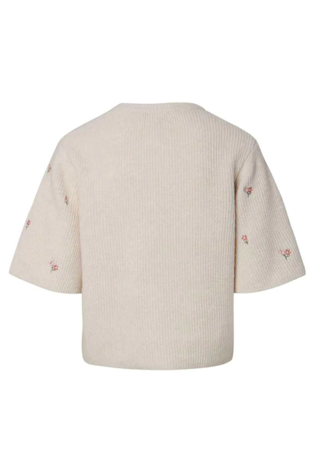 Pcsilly Ss O-Neck Emb Knit Cardigan