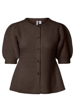 Pcsilly Ss Puff Knit Cardigan