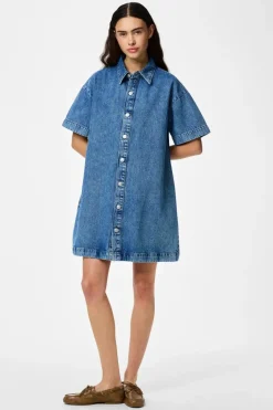 Pcsky Ss A-Shape Denim Dress
