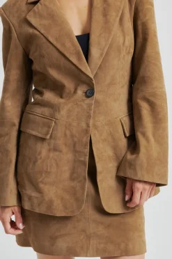 Sfsuellen Fitted Suede Blazer 60521