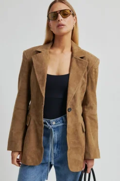 Sfsuellen Fitted Suede Blazer 60521