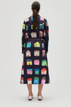 Sg2340 Midweight Cotton, Long Sleeve Workwear Midi Dresssg-aw25-d172-2340