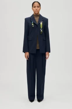 Sg2435 Pinstripe Tailoring, Belted Tailored Pantssg-aw25-p113-2435
