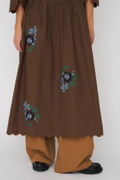 Snembroidered Loose Midi Dresses62-4485