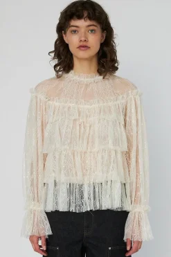 Snsheer Frill Lace Blousels54-2504