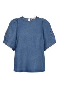 Tillycc Emb Ss Blouse 45057