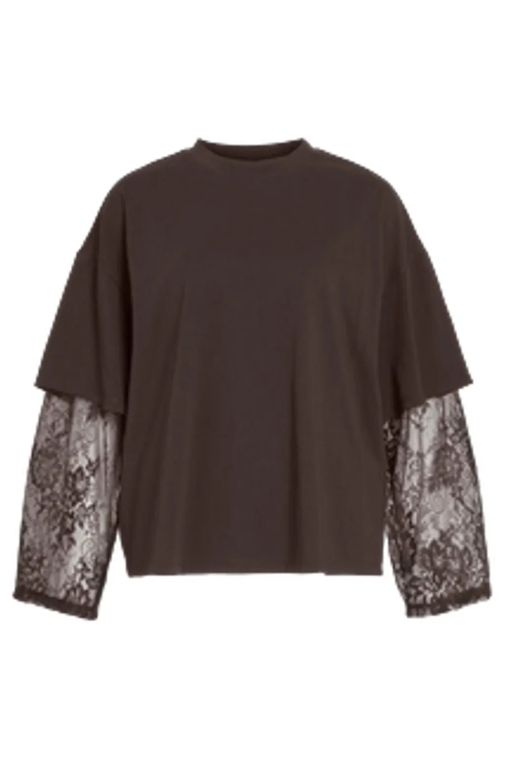 Viabia L/S Lace Sleeve T-Shirt