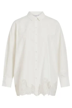 Viashley Ls Oversized Lace Shirt