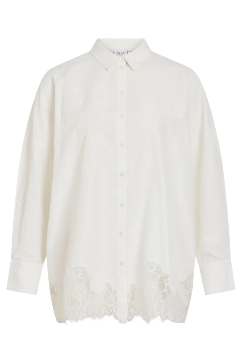 Viashley Ls Oversized Lace Shirt