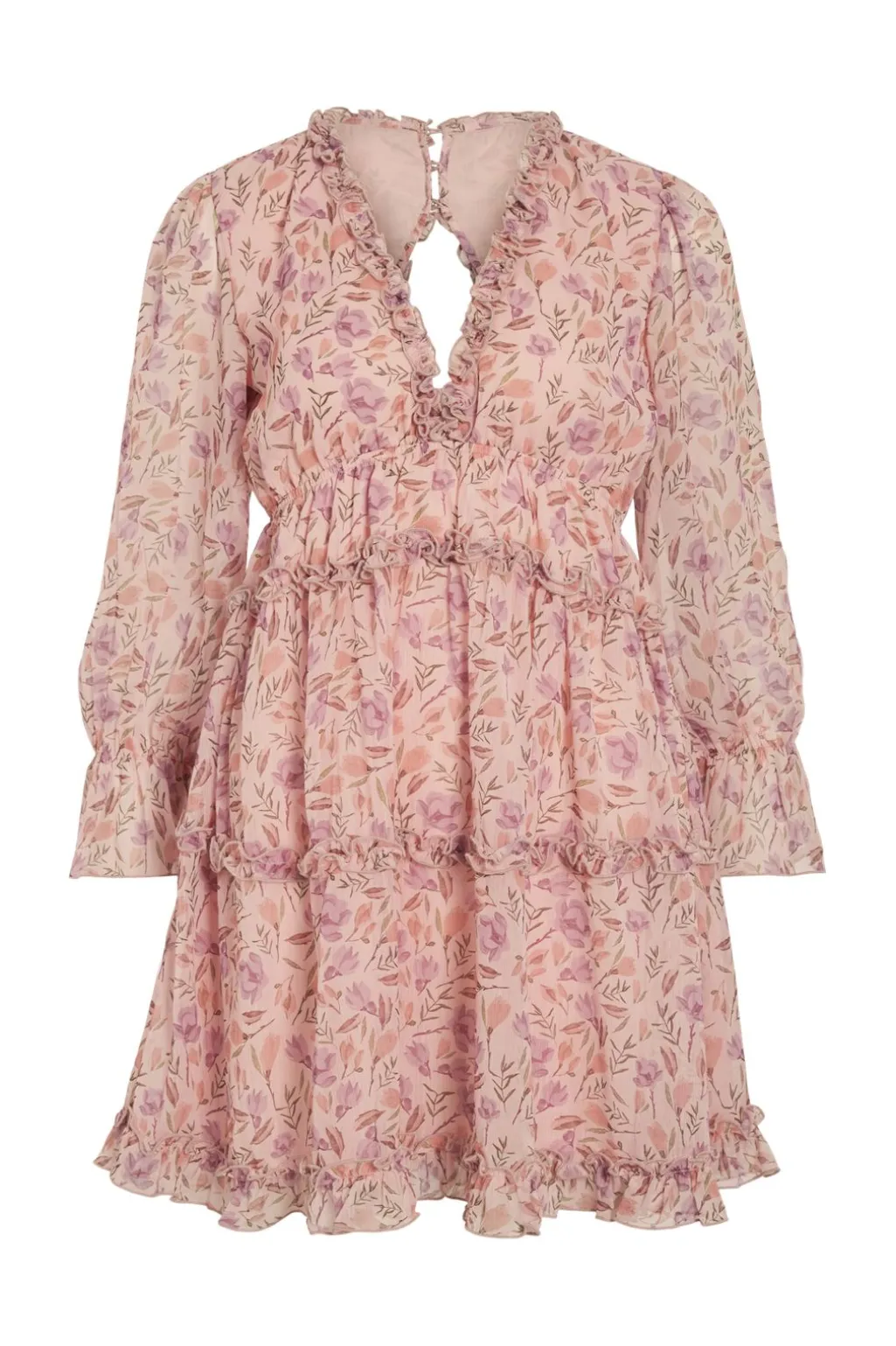 Vijasmine L/S V-Neck Short Dress/Dc/Ka