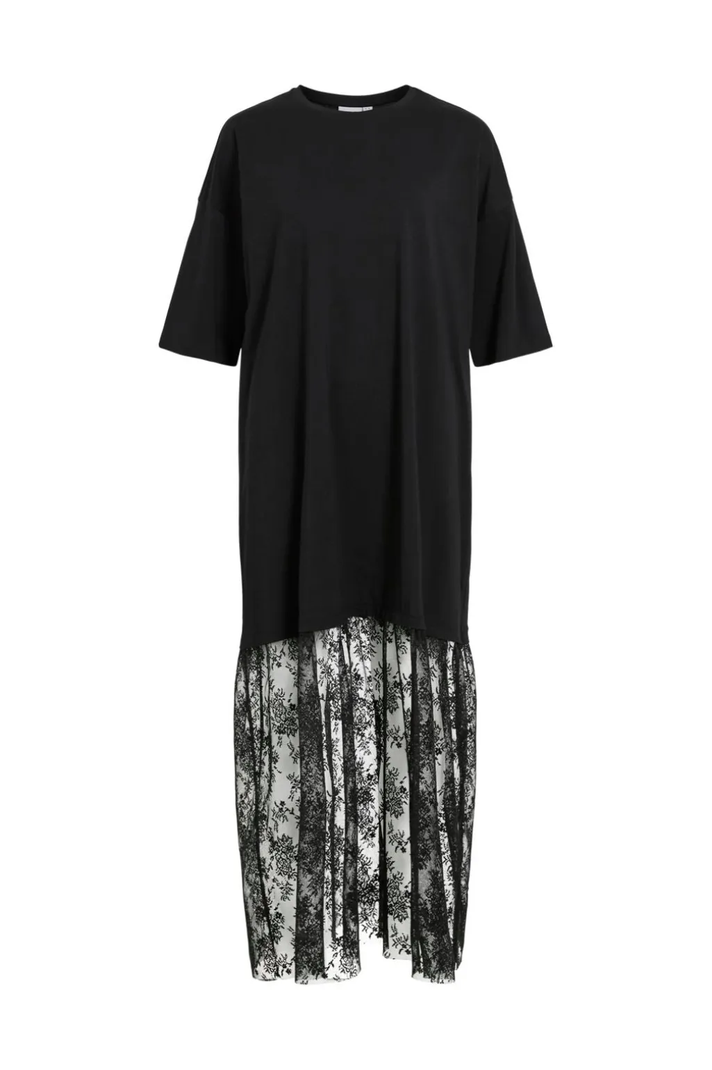 Vikata S/S Oversize Lace Dress /Ln