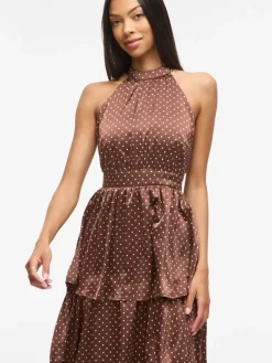 Vikimmie Halterneck Ankle Dress/Dc/Ka