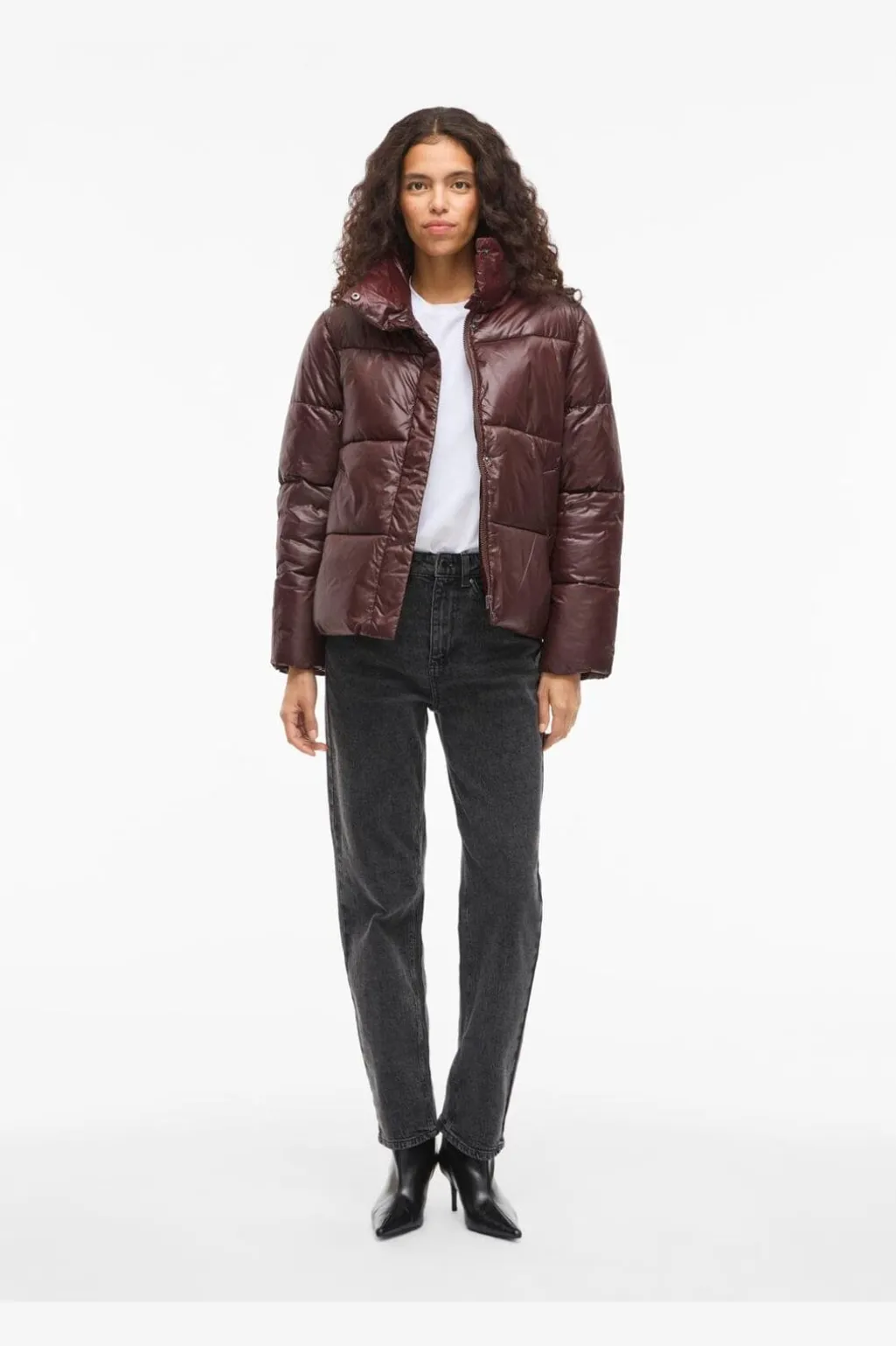 Vilidda L/S Shinny Puffer Short Jacket