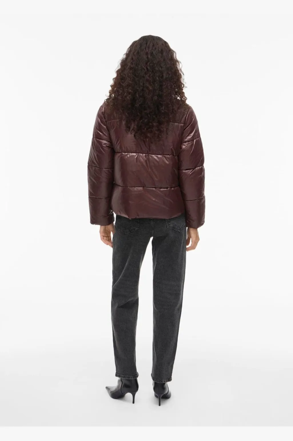 Vilidda L/S Shinny Puffer Short Jacket