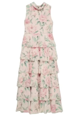 Vmfelicia Sl Highneck Ruf Maxi Dress