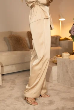 Vscomfy Solid Satin Pants 168094